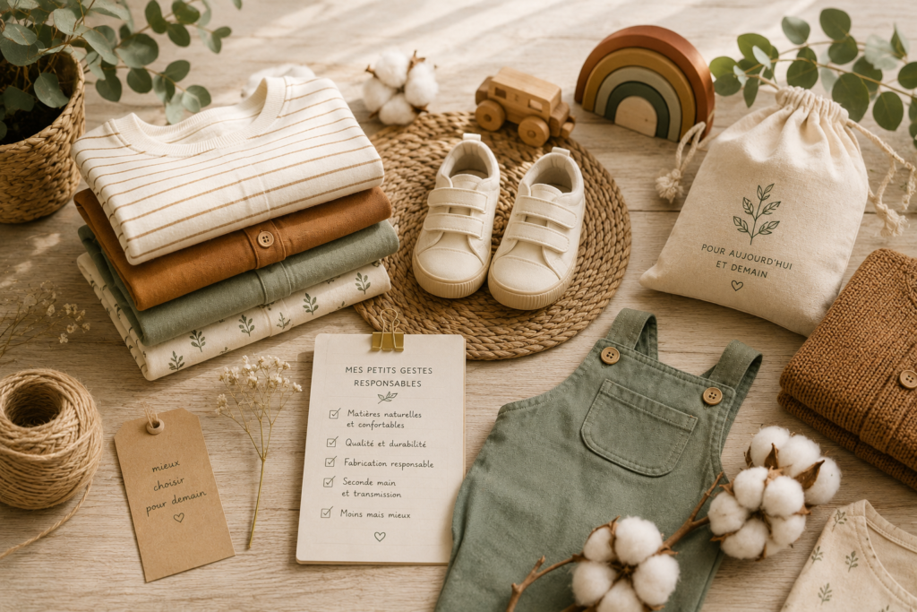 Vêtements responsables pour enfants en matières naturelles