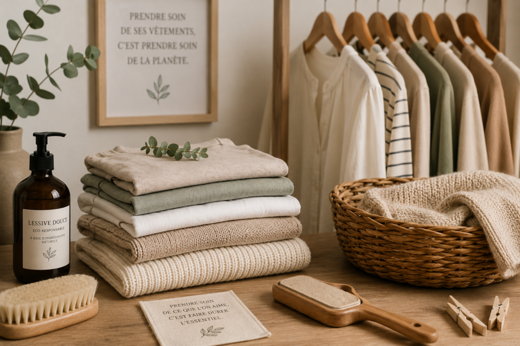 Vêtements soigneusement entretenus pour prolonger leur durée de vie